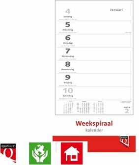 WEEK SPIRAAL KALENDER 2025 QUANTORE