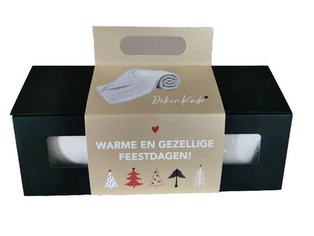 Deken Kado Fleece 140 x 180  Warme en Gezellige Feestdagen 