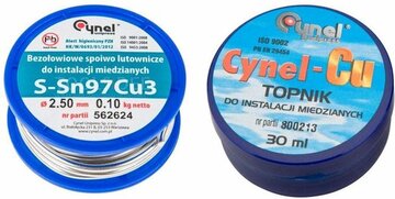 TOPEX cynel soldeerset, tin 2,5 mm + 100 gr soldeerpasta sn97%